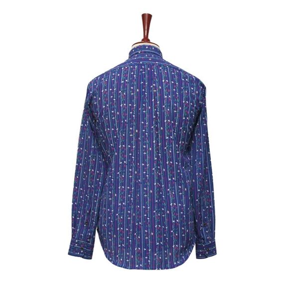 Mens Shirt Button Up Blue Red Green Floral Casual Tropical Hawaiian Beach Medium - Picture 2 of 6